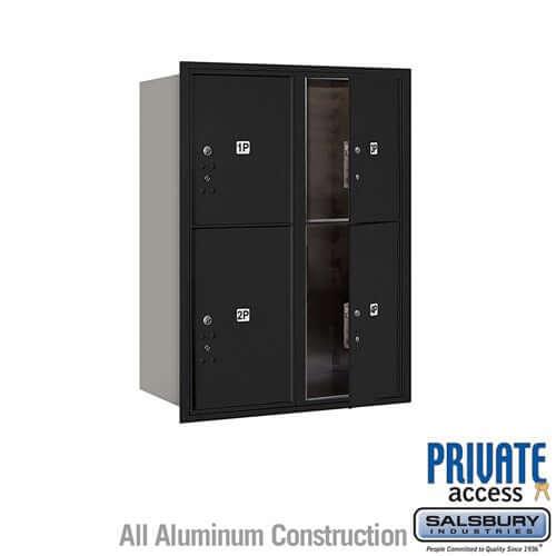 4C Horizontal Parcel Locker with 4 Doors - Your Locker Store