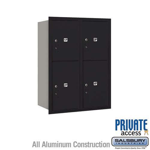 4C Horizontal Parcel Locker with 4 Doors - Your Locker Store