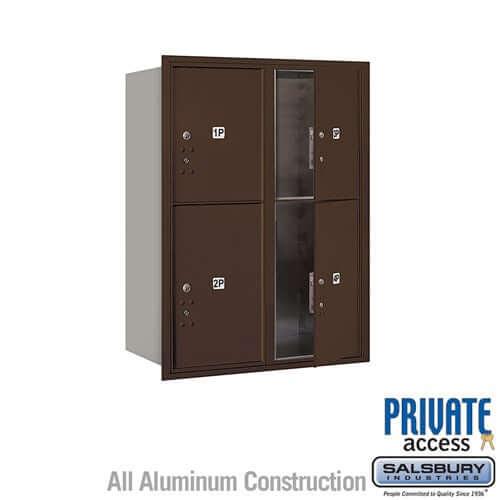 4C Horizontal Parcel Locker with 4 Doors - Your Locker Store