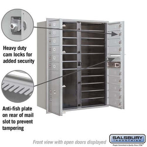 4C Horizontal Mailbox with 15 Doors & 1 Parcel Locker