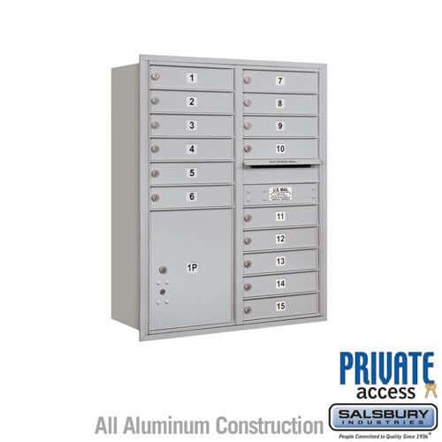 4C Horizontal Mailbox with 15 Doors & 1 Parcel Locker - Your Locker Store