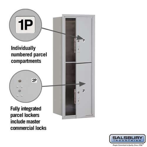 4C Horizontal Parcel Locker with 2 Doors - Your Locker Store