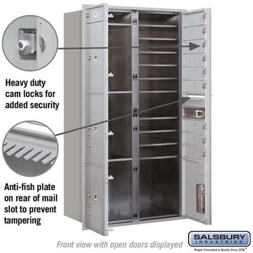 4C Horizontal Mailbox with 10 Doors & 4 Parcel Lockers - Your Locker Store