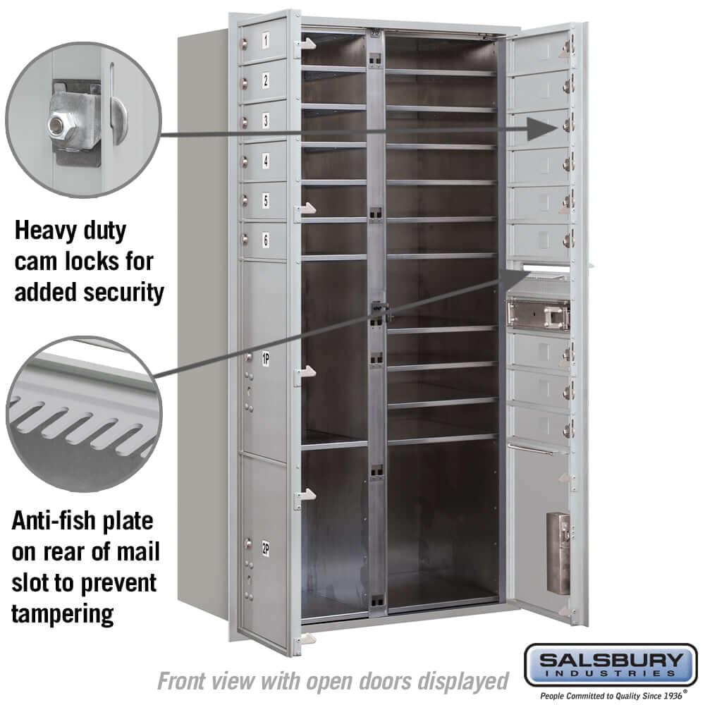 4C Horizontal Mailbox with 15 Doors & 3 Parcel Lockers - Your Locker Store