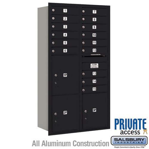4C Horizontal Mailbox with 15 Doors & 3 Parcel Lockers - Your Locker Store