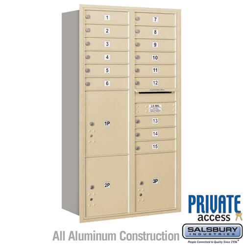 4C Horizontal Mailbox with 15 Doors & 3 Parcel Lockers - Your Locker Store