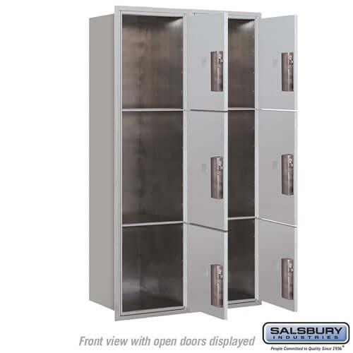 4C Horizontal Parcel Locker with 6 Parcel Doors - Your Locker Store