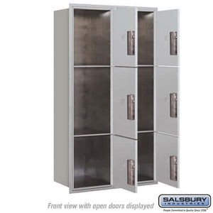 4C Horizontal Parcel Locker with 6 Parcel Doors