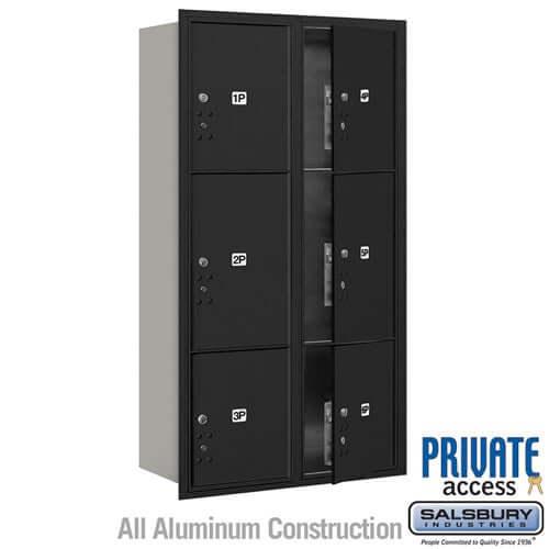 4C Horizontal Parcel Locker with 6 Parcel Doors - Your Locker Store