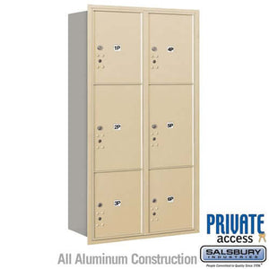 4C Horizontal Parcel Locker with 6 Parcel Doors