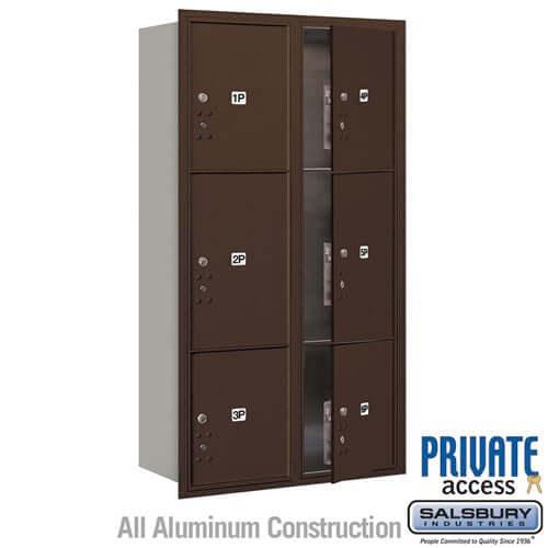 4C Horizontal Parcel Locker with 6 Parcel Doors - Your Locker Store