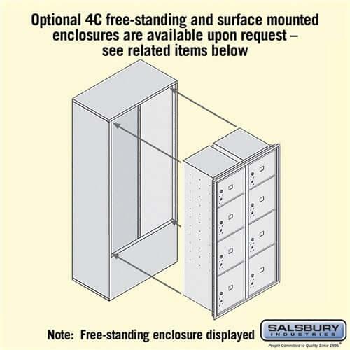 4C Horizontal Mailbox with 8 Parcel Lockers - Your Locker Store