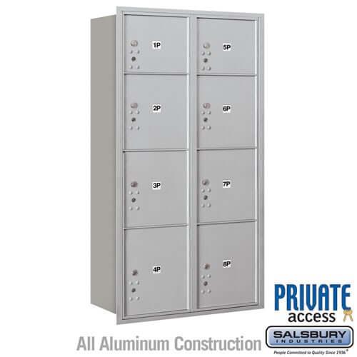 4C Horizontal Mailbox with 8 Parcel Lockers - Your Locker Store
