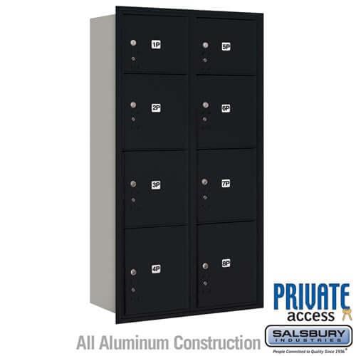 4C Horizontal Mailbox with 8 Parcel Lockers - Your Locker Store