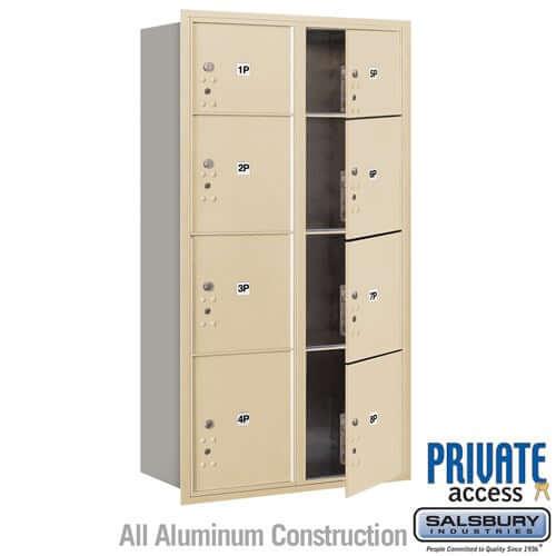 4C Horizontal Mailbox with 8 Parcel Lockers - Your Locker Store