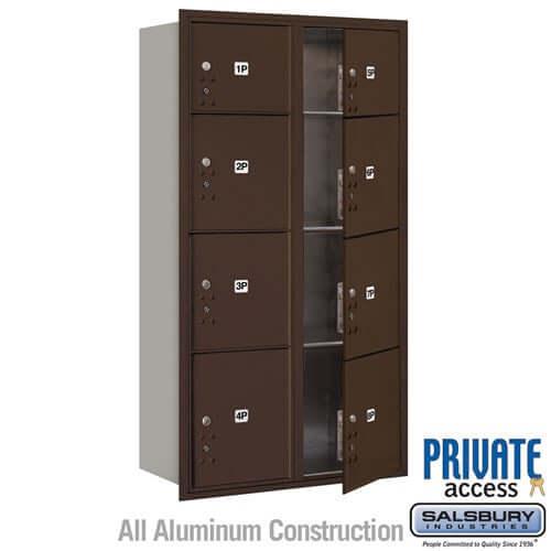 4C Horizontal Mailbox with 8 Parcel Lockers - Your Locker Store