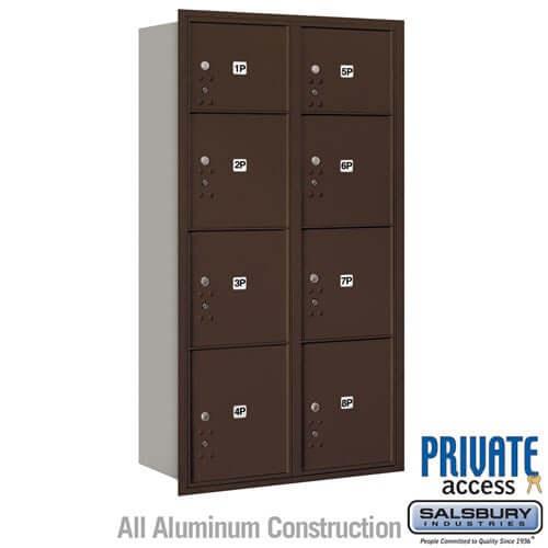 4C Horizontal Mailbox with 8 Parcel Lockers - Your Locker Store