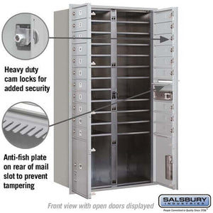 4C Horizontal Mailbox with 20 Doors & 2 Parcel Lockers