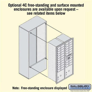 4C Horizontal Mailbox with 20 Doors & 2 Parcel Lockers