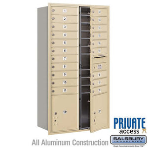 4C Horizontal Mailbox with 20 Doors & 2 Parcel Lockers