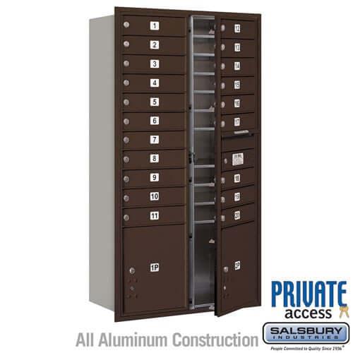 4C Horizontal Mailbox with 20 Doors & 2 Parcel Lockers - Your Locker Store