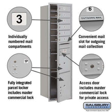 Load image into Gallery viewer, 4C Horizontal Mailbox with 6 Doors &amp; 2 Parcel Lockers