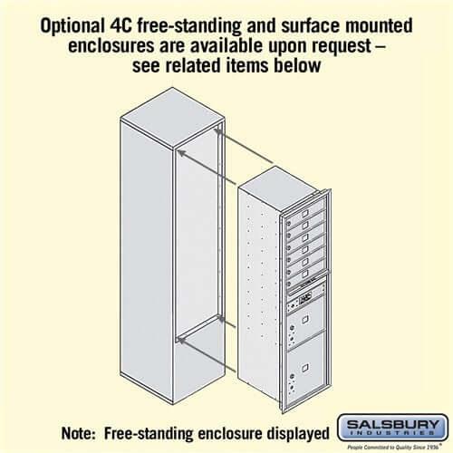 4C Horizontal Mailbox with 6 Doors & 2 Parcel Lockers - Your Locker Store