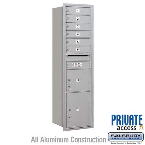 4C Horizontal Mailbox with 6 Doors & 2 Parcel Lockers - Your Locker Store