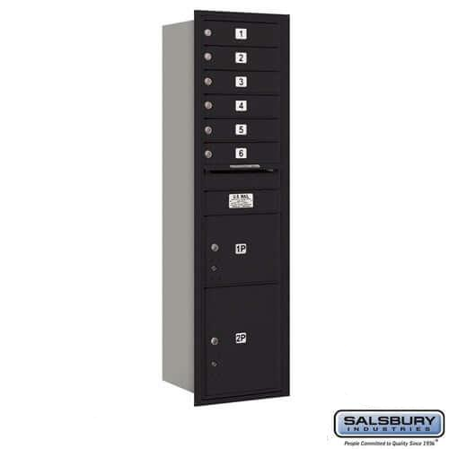 4C Horizontal Mailbox with 6 Doors & 2 Parcel Lockers