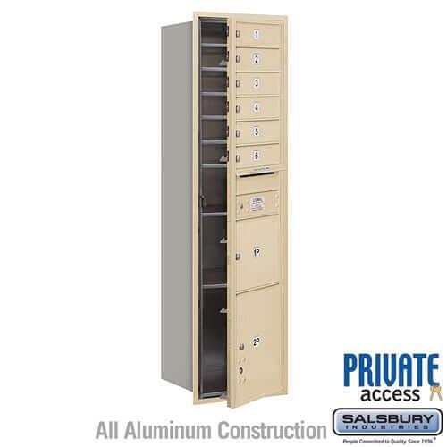 4C Horizontal Mailbox with 6 Doors & 2 Parcel Lockers - Your Locker Store