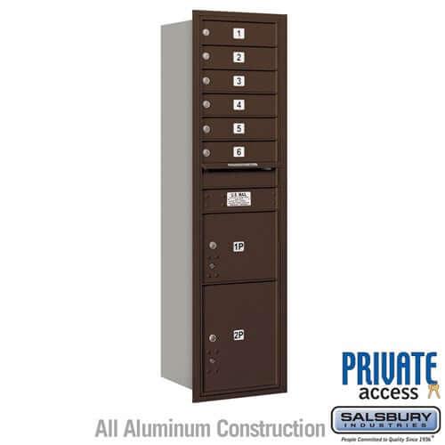 4C Horizontal Mailbox with 6 Doors & 2 Parcel Lockers - Your Locker Store