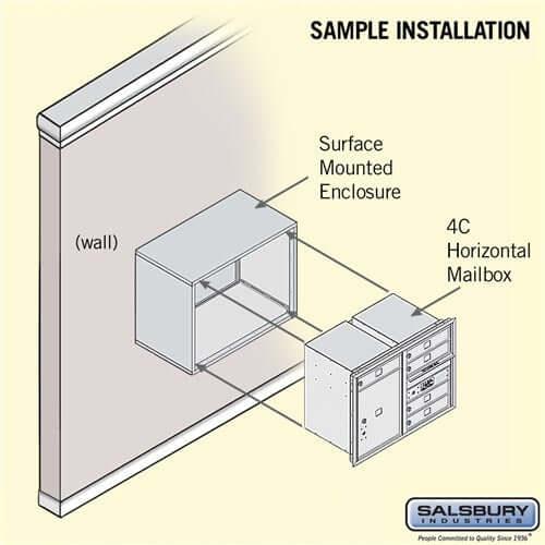 4C Horizontal Mailbox with 5 Doors & 1 Parcel Locker - Your Locker Store