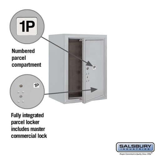 4C Horizontal Parcel Locker with 1 Door - Your Locker Store