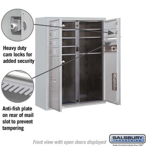 4C Horizontal Mailbox with 6 Doors & 2 Parcel Lockers - Your Locker Store