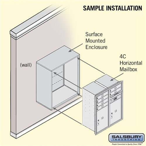 4C Horizontal Mailbox with 6 Doors & 2 Parcel Lockers - Your Locker Store