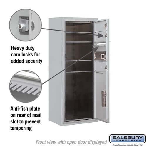 4C Horizontal Mailbox with 3 Doors & 1 Parcel Locker - Your Locker Store