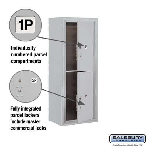 4C Horizontal Parcel Locker with 2 Doors - Your Locker Store