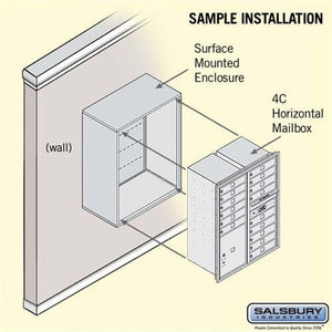 4C Horizontal Mailbox with 15 Doors & 1 Parcel Locker