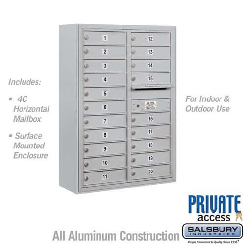4C Horizontal Mailbox with 20 Doors - Your Locker Store