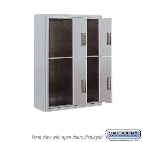 4C Horizontal Parcel Locker with 4 Doors - Your Locker Store