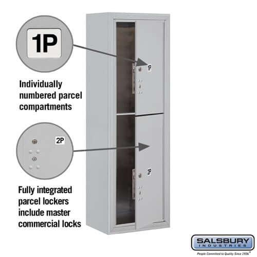 4C Horizontal Parcel Locker with 2 Doors - Your Locker Store