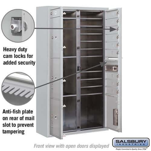 4C Horizontal Mailbox with 10 Doors & 4 Parcel Lockers - Your Locker Store