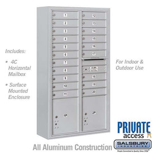 4C Horizontal Mailbox with 20 Doors & 2 Parcel Lockers