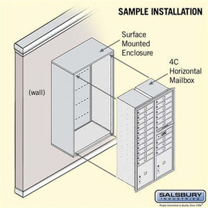 4C Horizontal Mailbox with 20 Doors & 2 Parcel Lockers