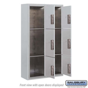 4C Horizontal Parcel Locker with 6 Parcel Doors