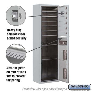 4C Horizontal Mailbox with 6 Doors & 2 Parcel Lockers