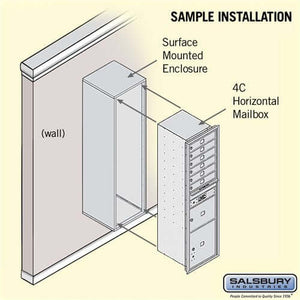 4C Horizontal Mailbox with 6 Doors & 2 Parcel Lockers