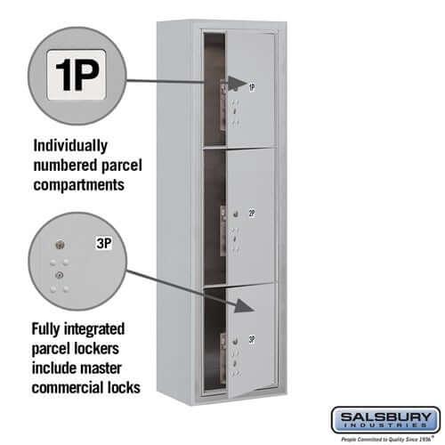 4C Horizontal Parcel Locker with 3 Doors - Your Locker Store