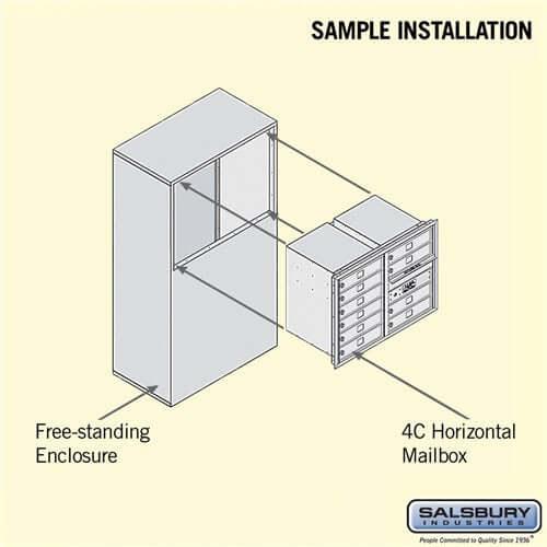 Free-Standing 4C Horizontal Mailbox with 10 Doors - Your Locker Store