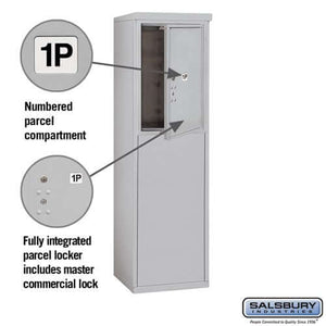 Free-Standing 4C Horizontal Parcel Locker with 1 Door